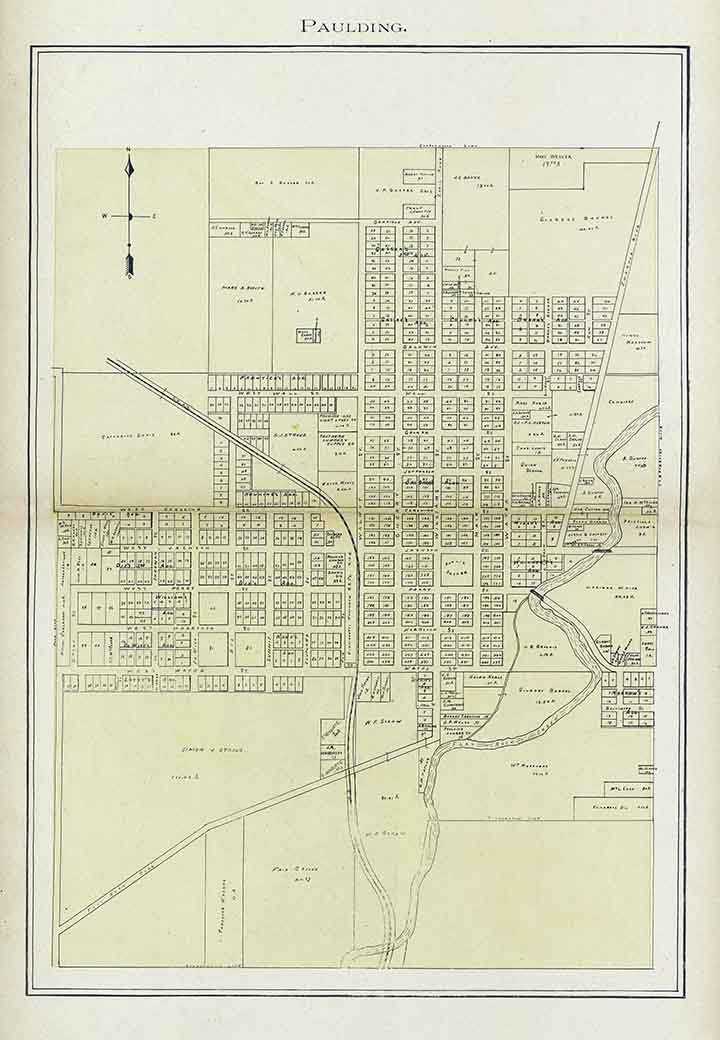 1905 Map of Paulding County Ohio