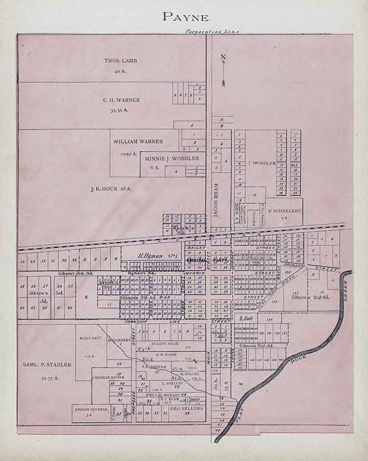 1905 Map of Payne Paulding County Ohio