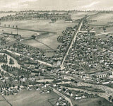 1885 Panoramic Map of Canton New York