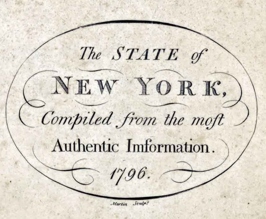 1796 Map of the State of New York