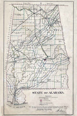 1866 Map of the State of Alabama
