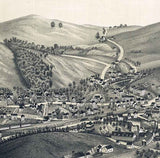 1886 Panoramic Map of Chatham New York