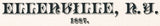 1887 Panoramic Map of Ellenville New York