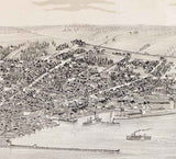 1893 Panoramic Map of Geneva New York