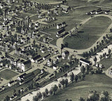 1897 Panoramic Map of Waynesburg Greene County Pennsylvania