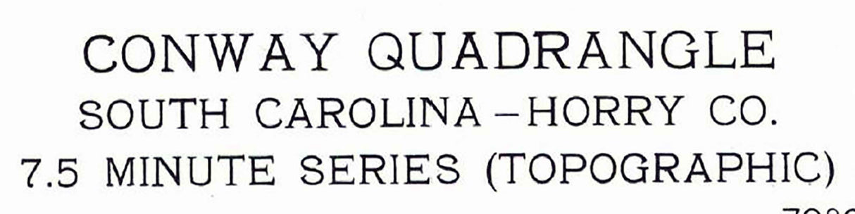 1943 Topo Map of Conway South Carolina Quadrangle