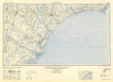 1949 Topo Map of Georgetown South Carolina Quadrangle Myrtle Beach