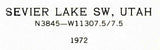 1972 Topo Map of Sevier Lake SW UT Quadrangle