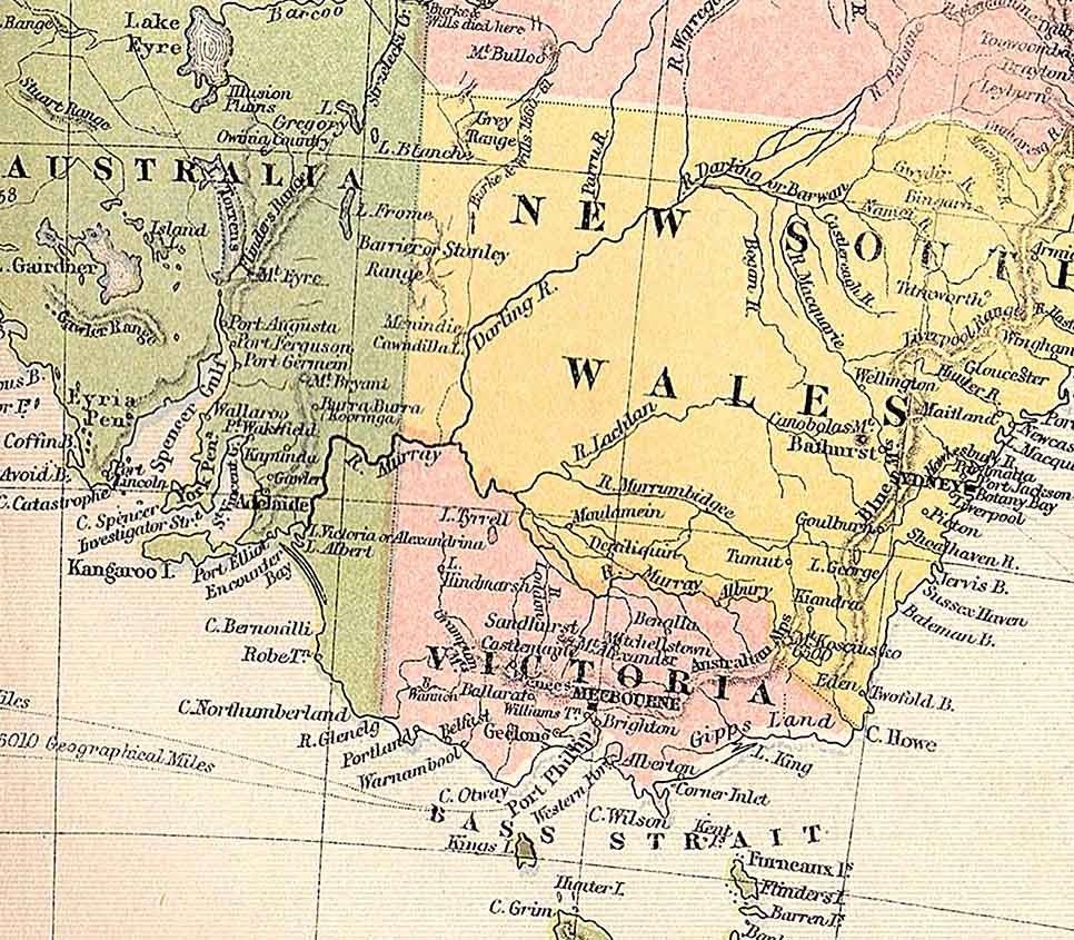 1874 Map of Australia