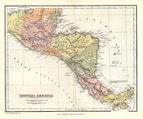 1874 Map of Central America