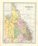 1874 Map of Queensland