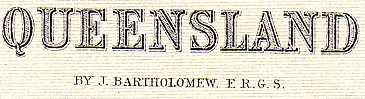 1874 Map of Queensland