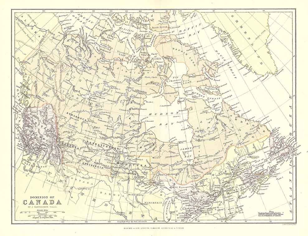 1885 Map of Canada