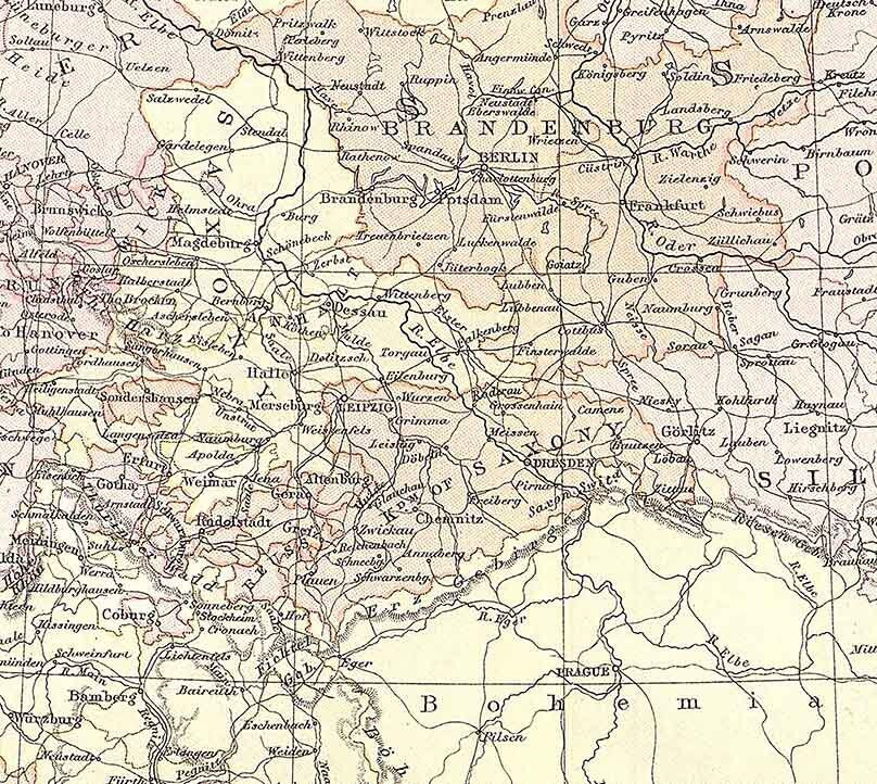 1885 Map of German Empire