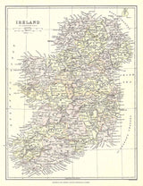 1885 Map of Ireland