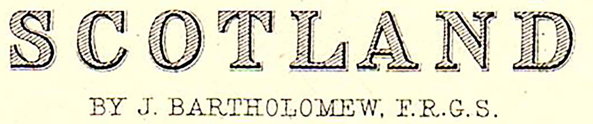 1885 Map of Scotland Orkney and Shetland