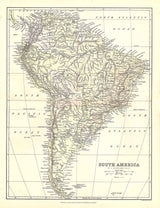 1885 Map of South America