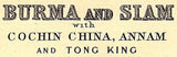 1888 Map of Burma and Siam Cochin China Annam Tony King