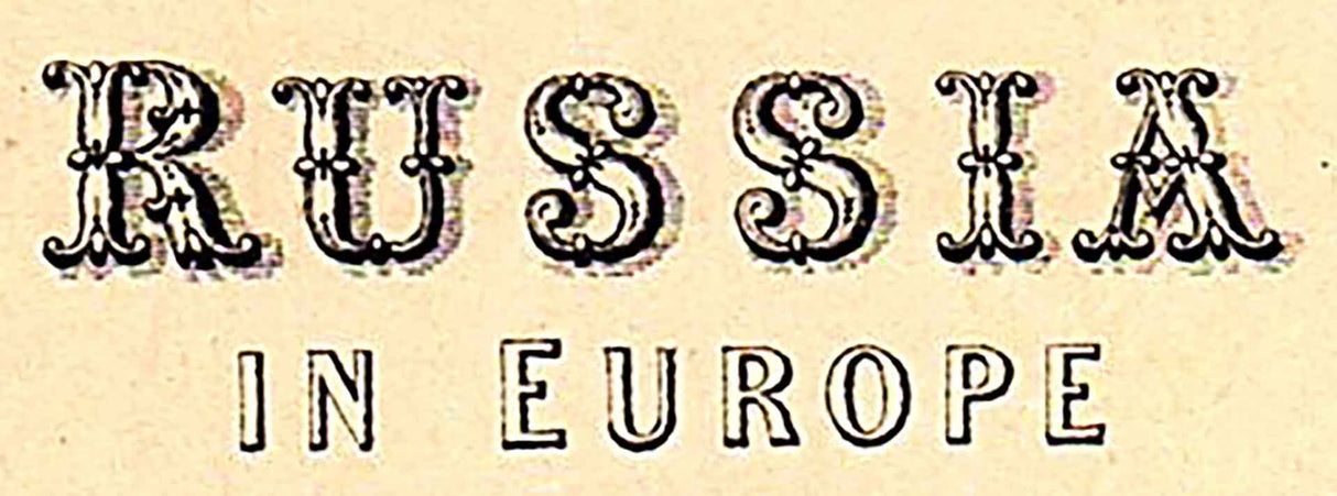 1888 Map of Russia in Europe