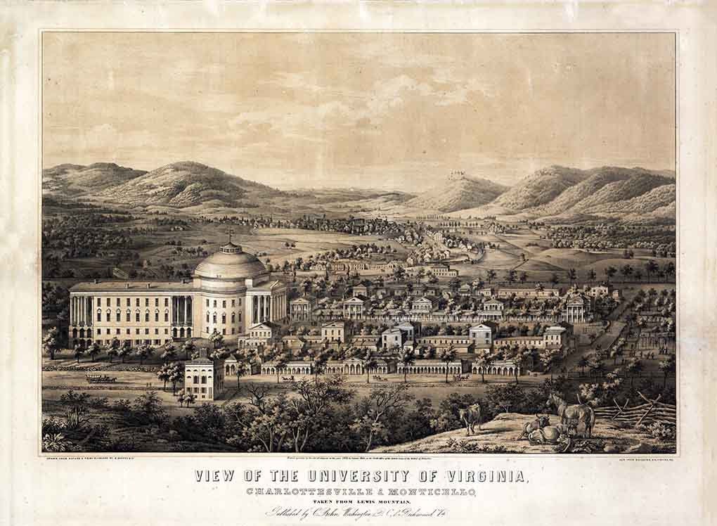 1856 Panoramic View of University of Virginia