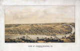 1862 Panoramic Map of Fredericksburg Virginia