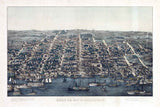 1863 Panoramic Map of Alexandria Virginia