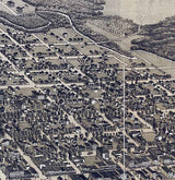 1876 Panoramic Map of Jacksonville Florida