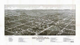 1884 Panoramic Map of De Land Volusia County Florida