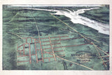 1890 Panoramic Map of Alexandria Virginia and Washington