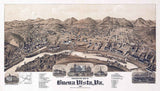 1891 Panoramic Map of Buena Vista Virginia
