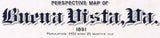 1891 Panoramic Map of Buena Vista Virginia