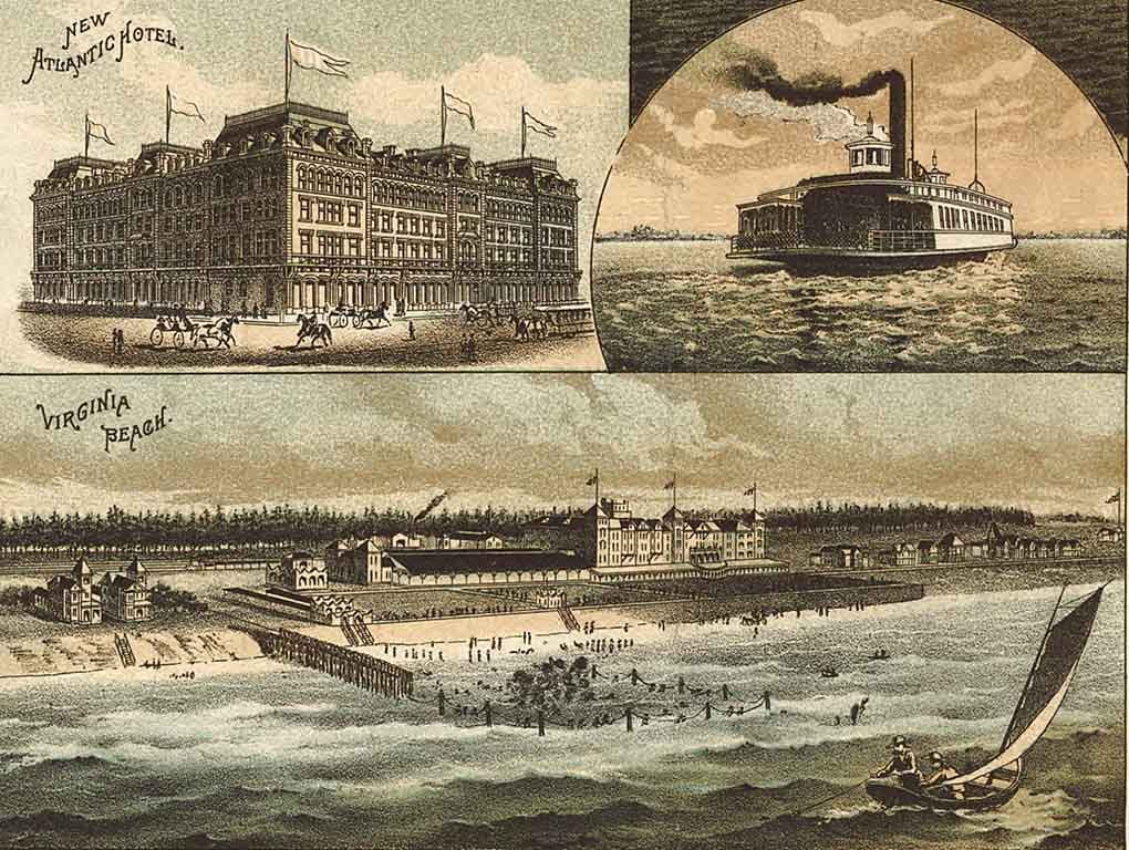 1892 Panoramic Map of Norfolk Virginia