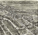 1907 Panoramic Map of Emporia Virginia