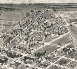 1907 Panoramic Map of Franklin Southampton County Virginia
