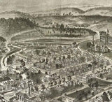 1911 Panoramic Map of Pocahontas Virginia