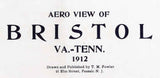 1912 Panoramic Map of Bristol Virginia & Tenn