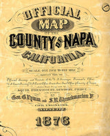 1876 Map of Napa County California