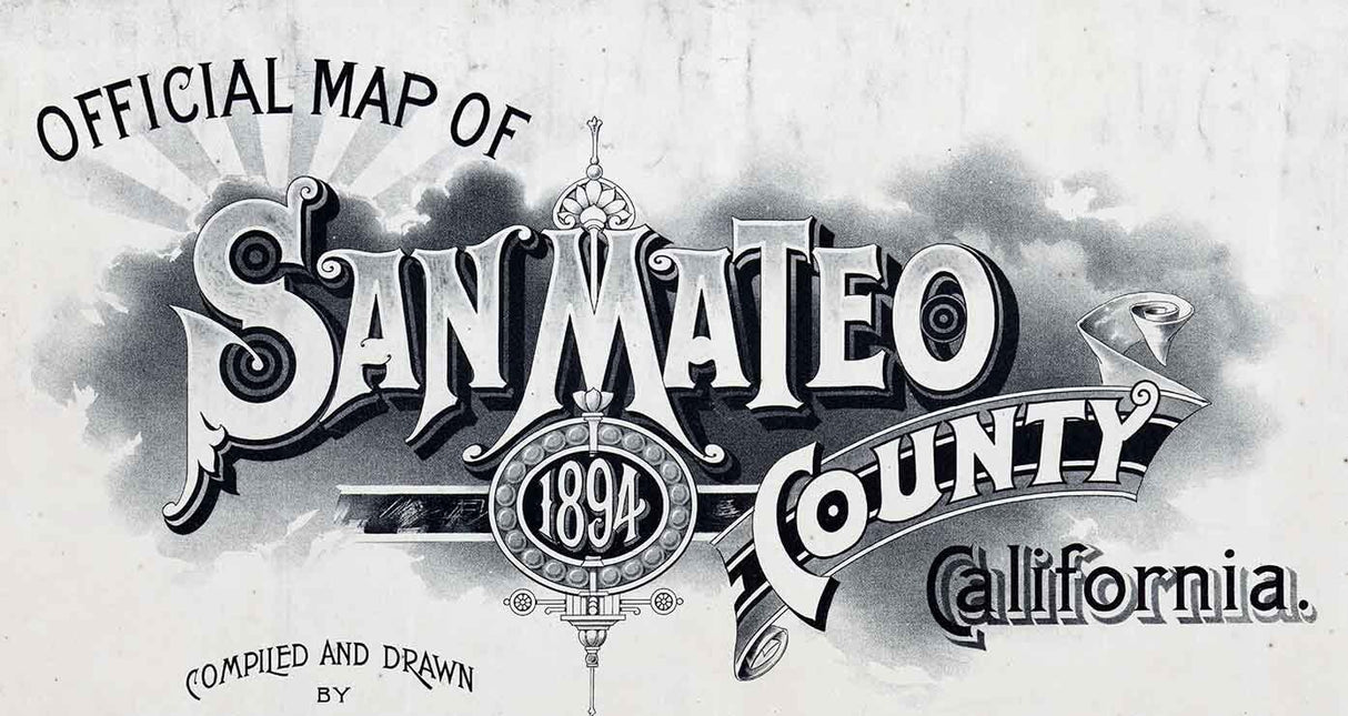 1894 Map of San Mateo County California