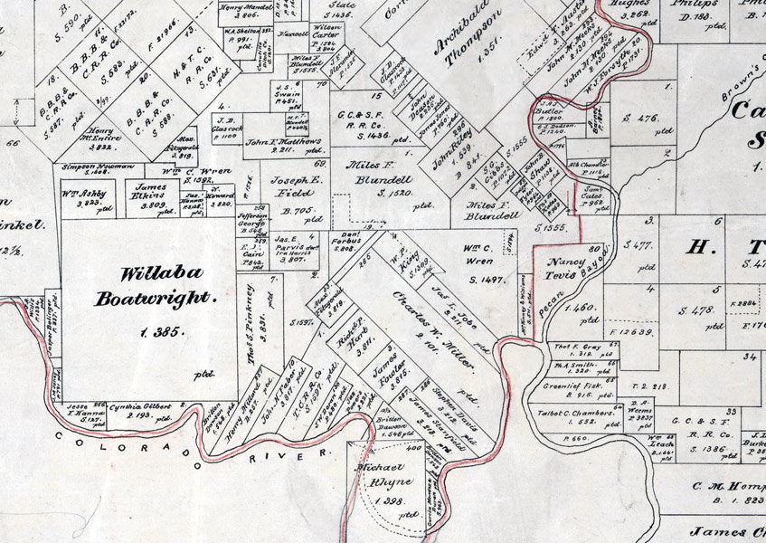 1888 Map of Mills County Texas