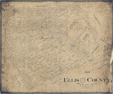 1889 Farm Line Map of Ellis County Texas