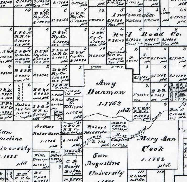 1891 Farm Line Map of Cottle County Texas