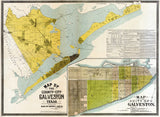 1891 Map of the County and City of Galveston Texas