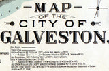 1891 Map of the County and City of Galveston Texas