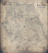 1896 Farm Line Map of Erath County Texas