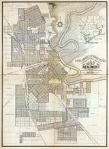 1902 Cadastral Map of Beaumont Texas