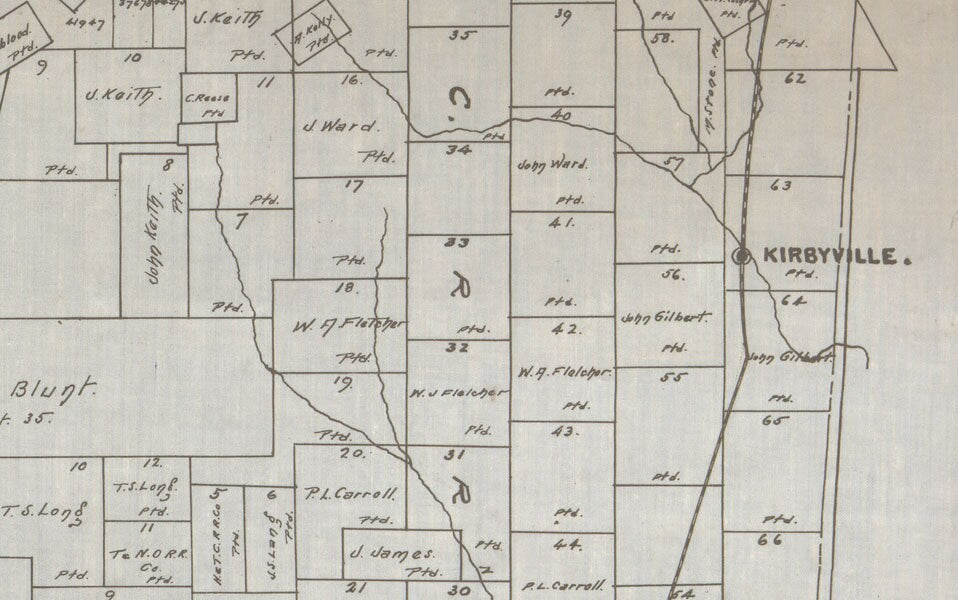 1898 Map of Jasper County Texas