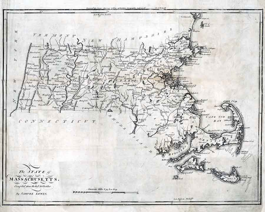 1795 Map of the State of Massachusetts