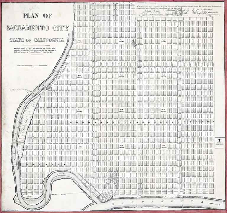 1850 Map of Sacramento California