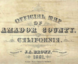 1881 Map of Amador County California