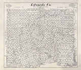 1893 Farm Line Map of Edwards County Texas